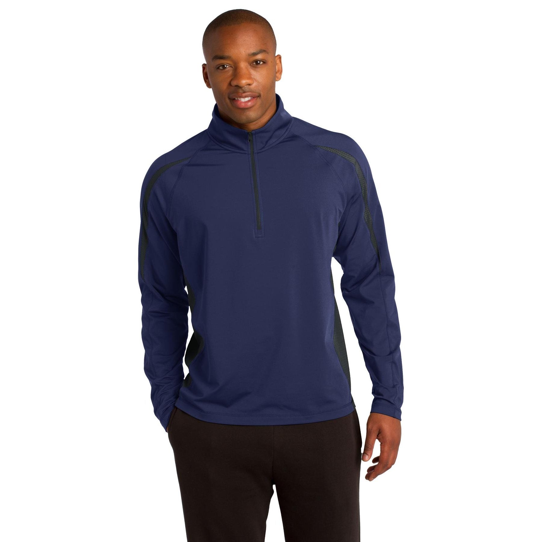Sport-Tek-Sport-Tek® Sport-Wick® Stretch 1/2-Zip Colorblock Pullover. ST851-MedTech-5
